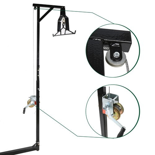DURAFORCE Truck 2" Hitch Game Hoist 600LB Big Game Hunting Deer Hoist Winch Lift w/Gambrel