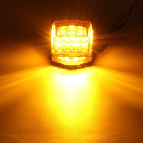 DURAFORCE 5 Cab Roof Marker Lights For Freightliner heavy duty Truck 31 LED Amber Chrome