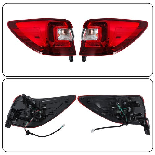 DURAFORCE Driver&Passenger Halogen For Subaru Outback 2015-2019 Red Rear Brake Tail Lights
