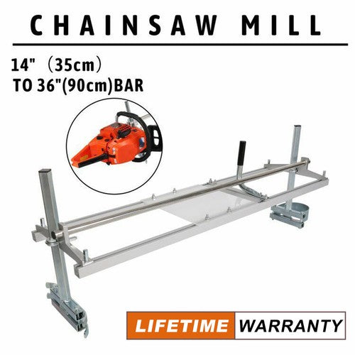 DURAFORCE Chainsaw Mill Kit 14 to 36 Inch Portable Guide Bar Aluminum Planking Lumber Cutting