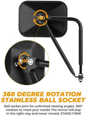 DURAFORCE For Jeep Wrangler JK CJ YJ TJ JL Door Off Quick Release Side Hinge View Mirrors
