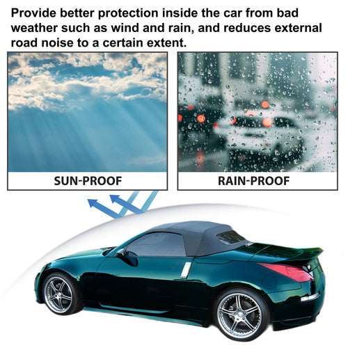 DURAFORCE For Nissan 350Z 2003-2009 Black Vinyl Convertible Soft Top w/Heated Glass Window