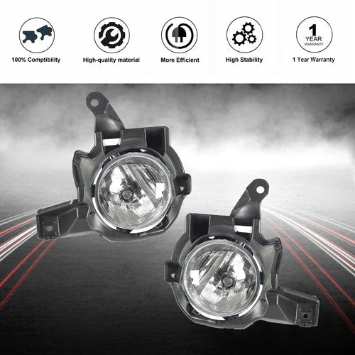 DURAFORCE For Toyota RAV4 2013-2015 4DR Front Bumper Fog Lights Lamps+Switch Kit Clear