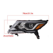 DURAFORCE Headlights Assembly Set For Nissan Pathfinder 2017-2020 Halogen W/LED DRL Pair