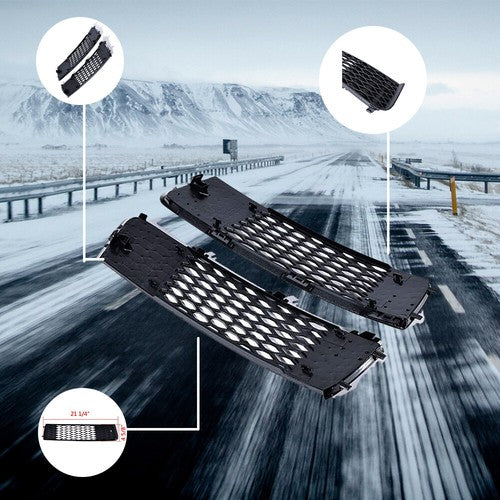 DURAFORCE 2Pcs Front Bumper Outer Grille Left+Right For Audi Q7 S-line Sport 2011-2015