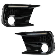 DURAFORCE White/Amber LED DRL Fog Light Bezel Cover kit for 2018-2021 Subaru WRX/STI Pair