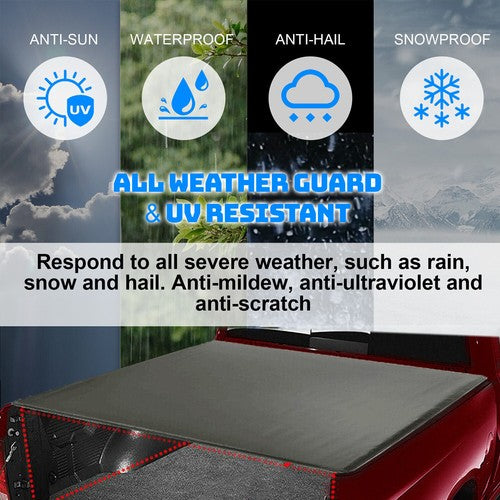6.5FT Soft Roll Up Tonneau Cover for 07 13 Silverado Sierra 1500 2500HD 3500HD