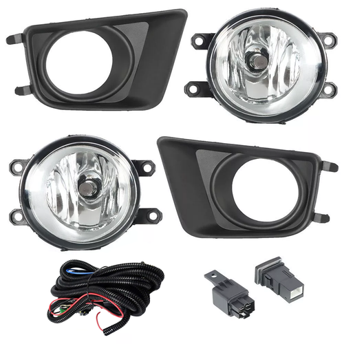 DURAFORCE For 2012-2015 Toyota Tacoma Clear Bumper Driving Fog Lights + Switch + Bulbs Kit