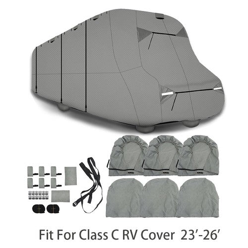 DURAFORCE Waterproof Anti-UV RV Cover 23'-26' FT For Class C Motorhome Trailer Camper