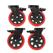 DURAFORCE Caster Wheels, Heavy Duty 6 Inch Casters Set of 4, Locking Swivel Casters Wheels