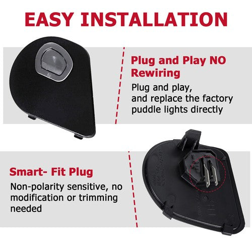 LED Side Mirror Puddle Lights for Dodge Ram 1500 2500 3500 4500 5500 2010 2019