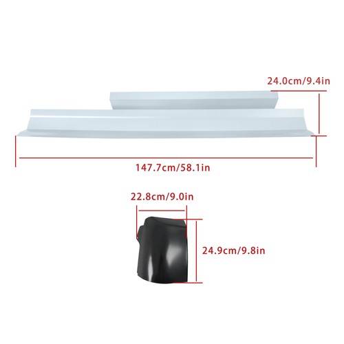 DURAFORCE Corner + Outer Rocker Panel Compatible For Silverado GMC Standard 2007-2013 Cab