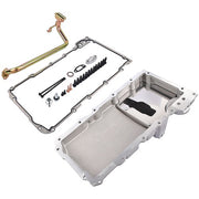 DURAFORCE For LS Swap Retrofit Aluminum Oil Pan LS1 LS2 LS3 LS6 Rear Sump, Pick Up, Gasket