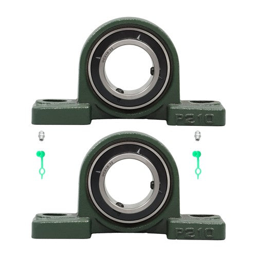 DURAFORCE 2 Pack UCP210-32 Pillow Block Mounted Ball Bearing 2" Bore Self Aligning New