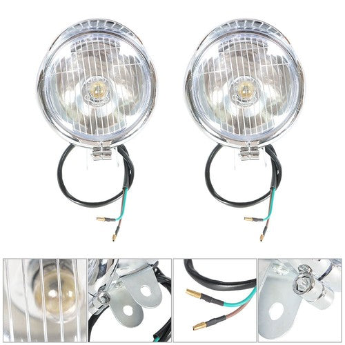 DURAFORCE Chrome Driving Spot Fog Light Bar W/ Bracket Turn Signal For Motorcycle Honda