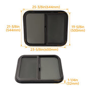 DURAFORCE 24" W X 20" H Horizontal Slide RV Exit Window W/Trim Ring For RV Cargo Trailer