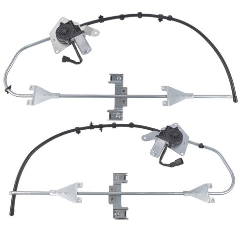 DURAFORCE 2PCS Power Window Regulator w/ 2-Pin Motor for Freightliner M2 Front Left+Right