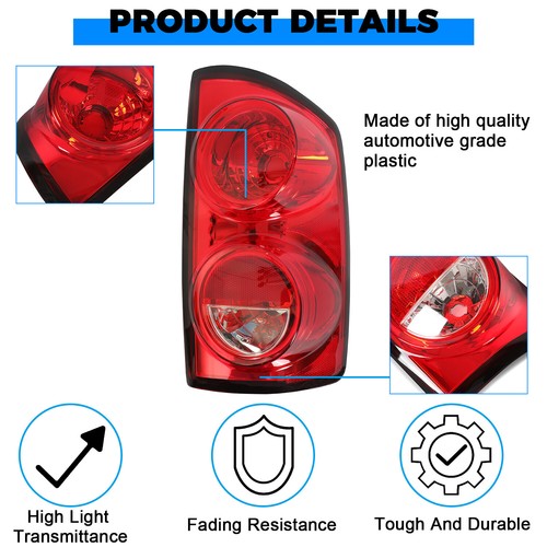 Tail Light for 2007-2008 Dodge Ram 1500 and 2007-2009 Ram 2500 3500 Passenger Side