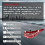 DURAFORCE Tail Light Outer Passenger Chrome For Toyota Corolla 17-19 Sedan Rear Brake Lamp