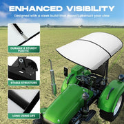DURAFORCE Tuff Top Tractor Canopy White For ROPS 52" X 52" w/ Mounting Accessories