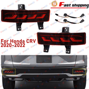 DURAFORCE Red Lens Rear Bumper Reflector Fog Light LED Brake Lamp For Honda CRV 2020-2022