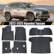 DURAFORCE For 2022-2025 Hyundai Tucson TPE 3D Floor Mats Trunk Cargo Liners All Weather