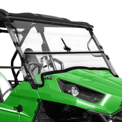 DURAFORCE 2-in-1 Folding Windshield Windscreen For Kawasaki Teryx 4 800/800/4 750 12-15
