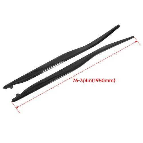 Metallic Side Skirts Z06 Style ABS Gloss Black for 2014 2019 14 Up Corvette C7