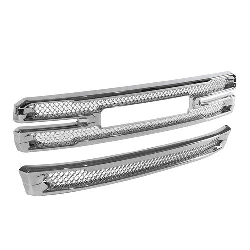 Chrome Fits GMC Sierra 1500 SLT AT4 2019-2022 Front Grille Covers Grill Overlay