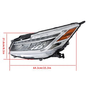 DURAFORCE Headlights Fit For Honda Accord Sedan 2016-2017 Projector LH & RH Pair Set LED