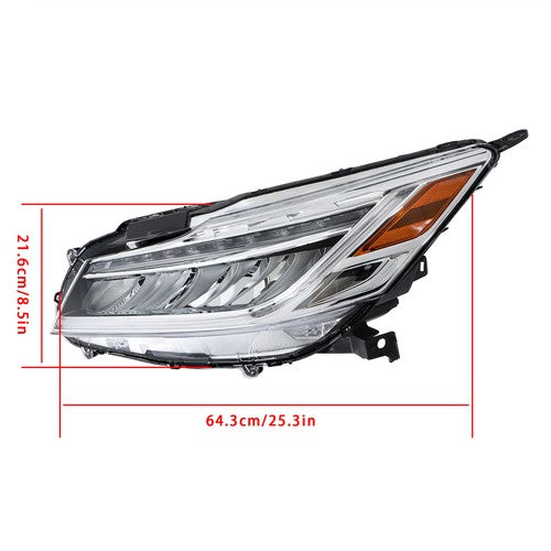 DURAFORCE Headlights Fit For Honda Accord Sedan 2016-2017 Projector LH & RH Pair Set LED