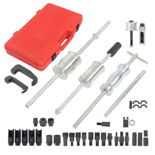 DURAFORCE 40 Pieces Slide Hammer Puller Adapter Tool Kit Engine Fuel Injector Extractor