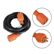 DURAFORCE 30Amp 15FT 4 Prong Generator RV Power Extension Cord NEMA 14-30P ~ 14-30R