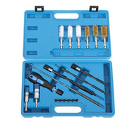 DURAFORCE 19PC Diesel Injector Seat Cleaning Set Engines Injector Seat Cleanner Brush Kit