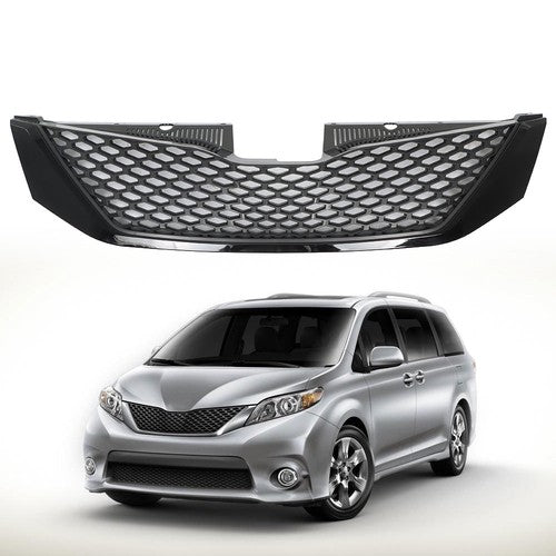 DURAFORCE Suitable For Toyota Sienna 2011-2017 Front Bumper Upper Grille Assembly Plastic