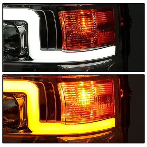 15-19 Chevy Silverado 2500HD 3500HD Sequential LED DRL Projector Headlights
