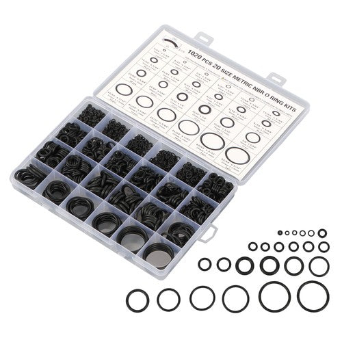 DURAFORCE 1020Pcs O Ring Kit Nitrile Rubber O Ring Assortment Set 20Size Resist Oil & Heat
