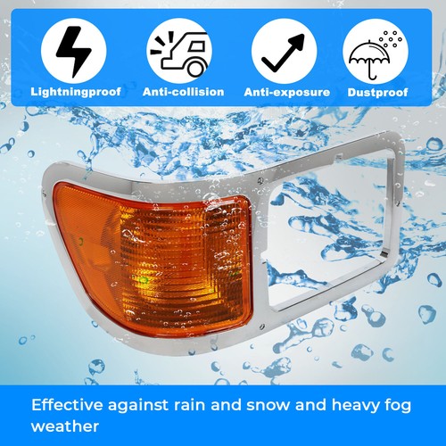 Passenger Side Headlight Bezel Signal Corner With Bulb For 2000-2015 Ford F650 F750