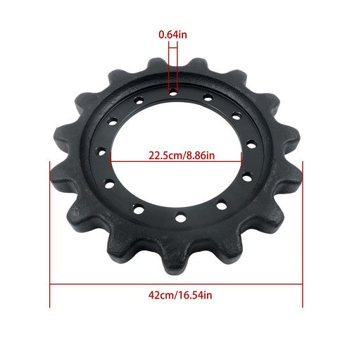 DURAFORCE 12 Bolt Hole 15T 304-1870 Drive Sprocket for Caterpillar 239D 249D 259D