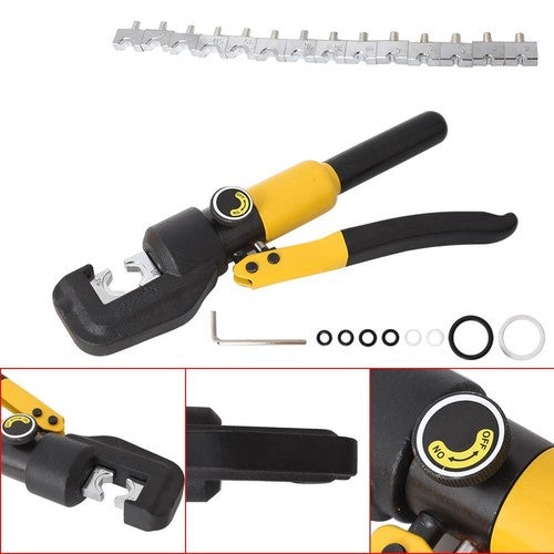 DURAFORCE 6 MT Hydraulic Wire Battery Cable Lug Terminal Crimper Crimping Tool/w 8 Dies