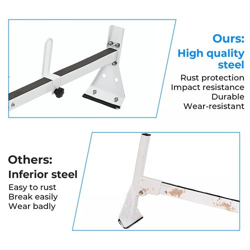 Cargo Van Roof Ladder Rack For Chevy Express 2500 3500 96 Up Steel White 3 Bar