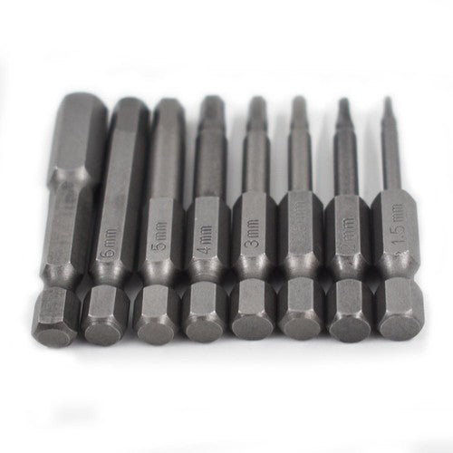 DURAFORCE Metric mm Hex Head Allen Bit Set 8 Piece Quick Connect Shank Impact Driver Drill