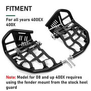 DURAFORCE Nerf Bars Pro Foot Peg Fits Honda Sportrax 400 TRX400EX 400X Bars Black Net Bar