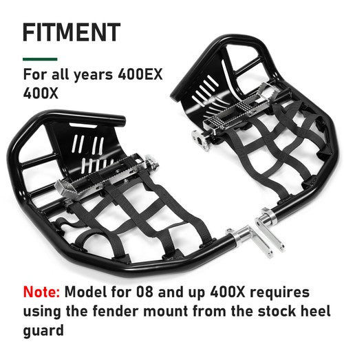 DURAFORCE Nerf Bars Pro Foot Peg Fits Honda Sportrax 400 TRX400EX 400X Bars Black Net Bar