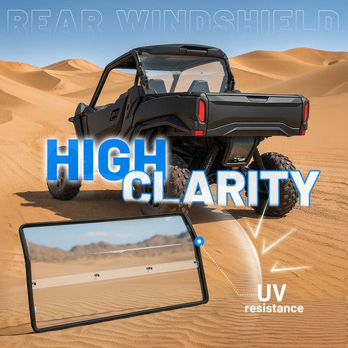 Clear Rear Windshield for Can-Am Commander 700 Max 1000R DPS XT XMR 2021-25 ATV