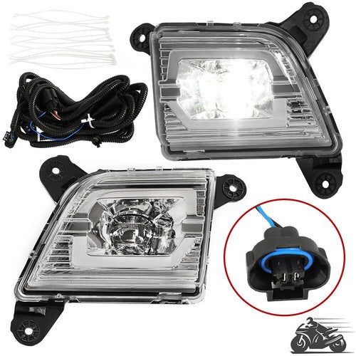 For 2019 2022 Chevy Silverado 1500 2500HD 3500HD LED Fog Lights Lamps Clear Lens