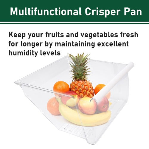 DURAFORCE Clear Crisper Pan Bottom Drawer For Whirlpool Refrigerator WP2188664 2188664