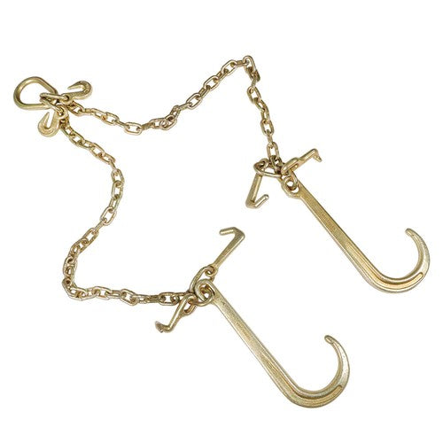 DURAFORCE FIT For G70 5/16" V-Chain Bridle w/ 15" Large J Hooks,J-Hook w/ Grab Hooks 3' US