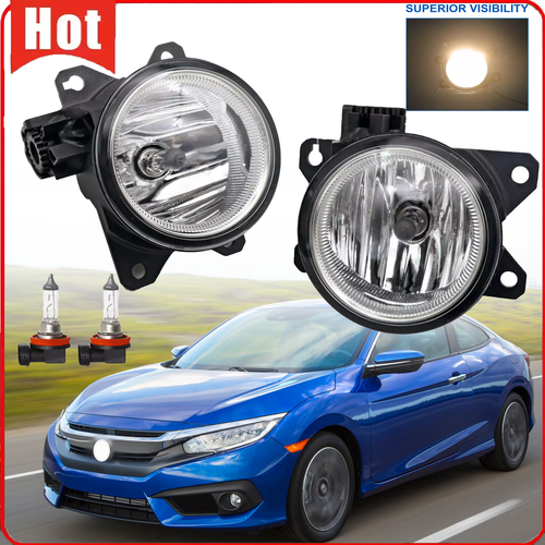 DURAFORCE Fog Light for 2016 2017 2018 2019 2020 2021 for Honda Civic Pair Side LH RH