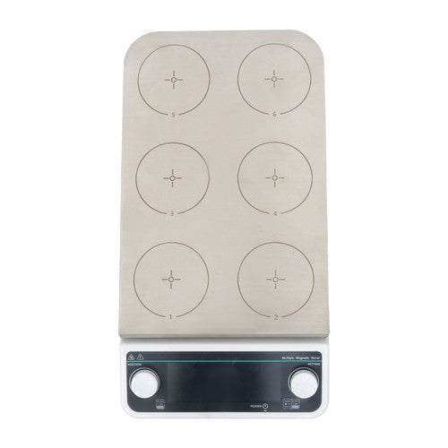 DURAFORCE Multi-Position Magnetic 6 Position Magnetic Stirrer 50-1200RPM 6x500ml